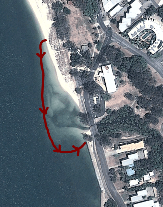 Friday's wading route