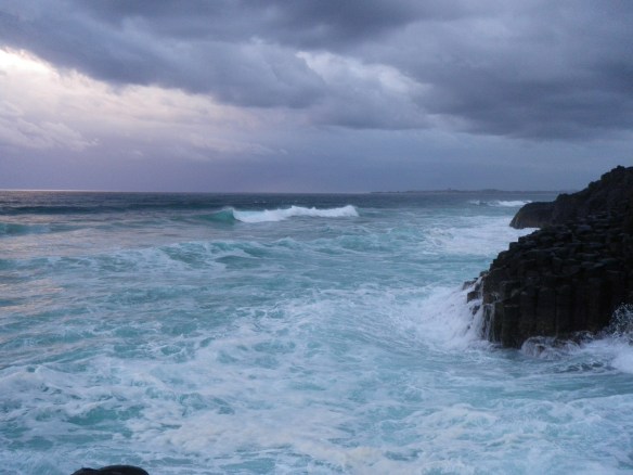 Overcast with lots of white water